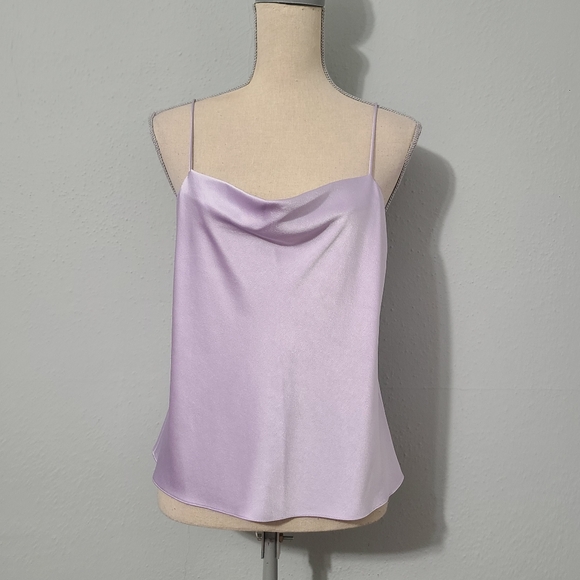 ALICE + OLIVIA Harmon Drapey Cowl Neck TankLilac‎ Size Large